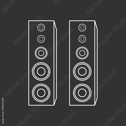 Outline loudspeaker illustration