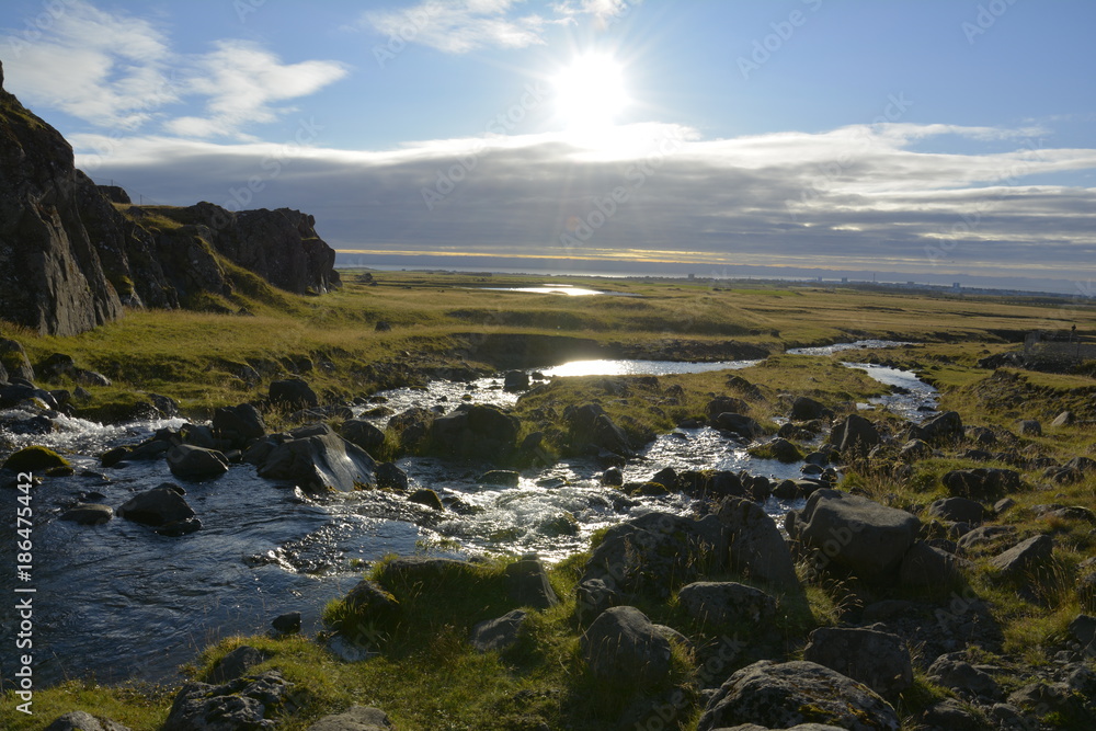 Iceland streams landscape