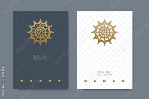 Vector set packaging templates with different texture for luxury products.logo design with trendy linear style.vector illustration