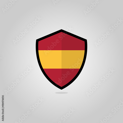 Spanish Flag Flat Vector Shield Badge Free Download Spanish Flag Flat Vector Shield Badge - GFXLoad