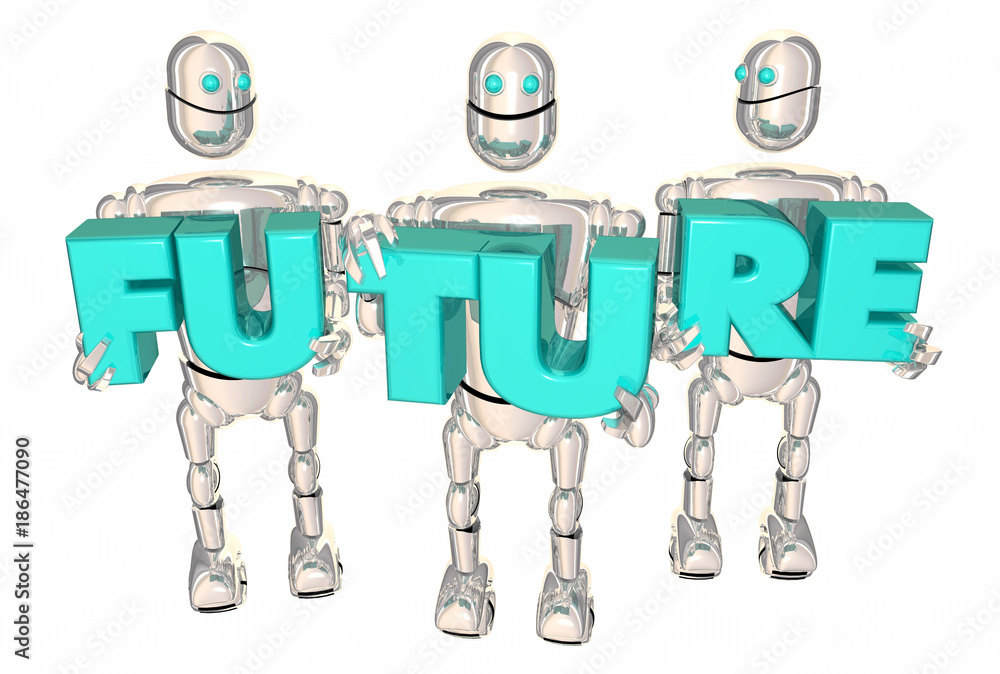 Future Robots New Technology Automation AI 3d Illustration