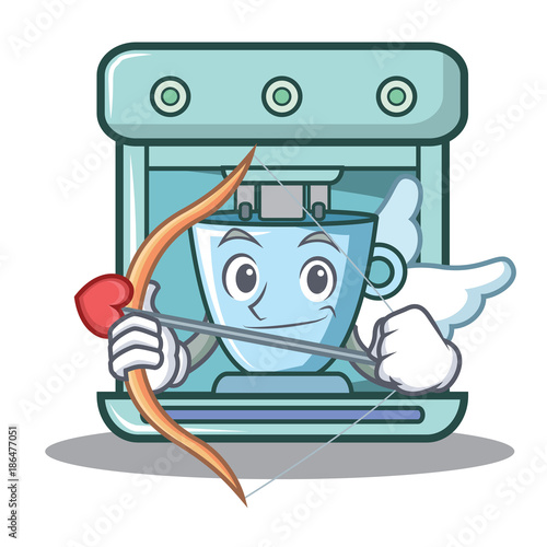 Cupid coffee maker character cartoon