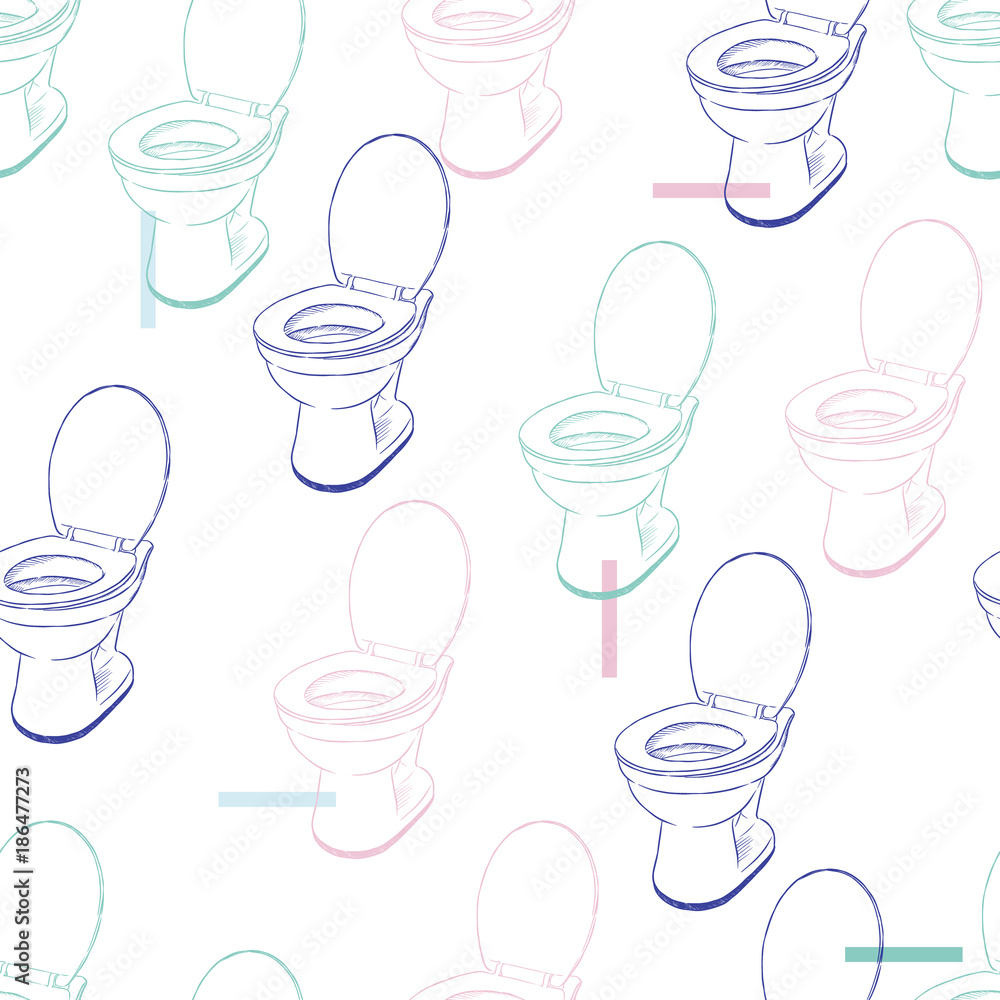flush toilet ,seamless pattern vector. flush toilet ,seamless pattern vector.