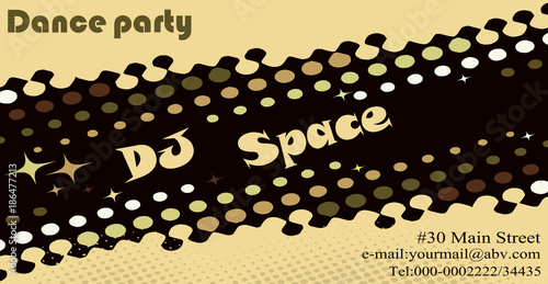 DJ business cards.Light motive