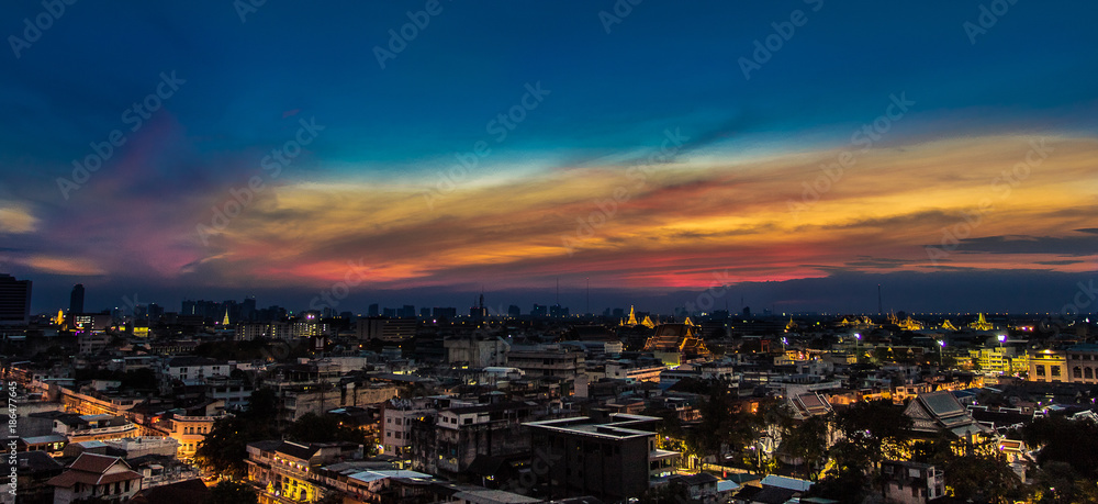 Sky of twilight bangkok thailand : DEC 30 2017