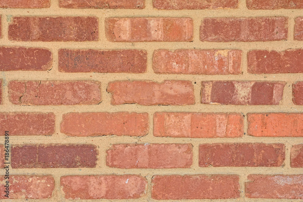 Old red brick wall texture. Old red brick wall texture.