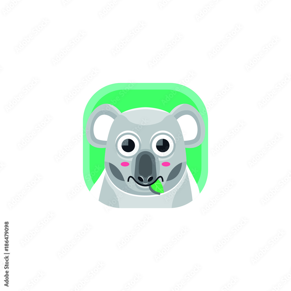 Cute Koala App Icons Logo Vector