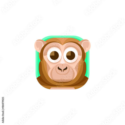 Cute Monkey App Icons Logo Vector