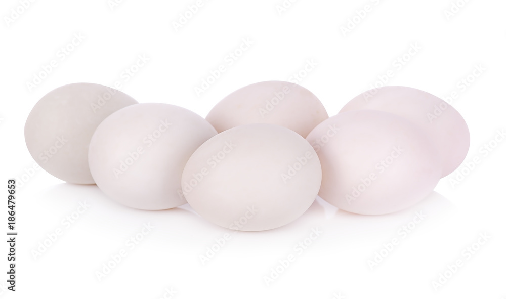 Duck egg close up isolated on white background. Duck egg close up isolated on white background.