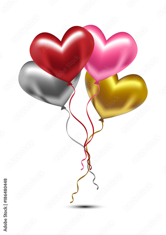 valentine heart balloons