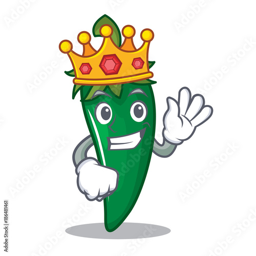 King green chili character cartoon