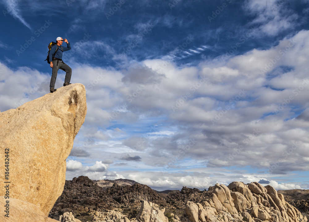 Climber on the summit. Climber on the summit.