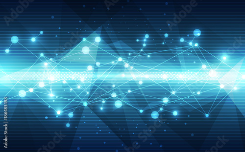 Abstract vector blue technology concept. background illustration