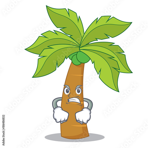 Canvas Print Angry palm tree character cartoon