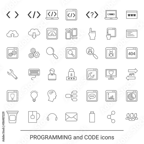 Programming icon set