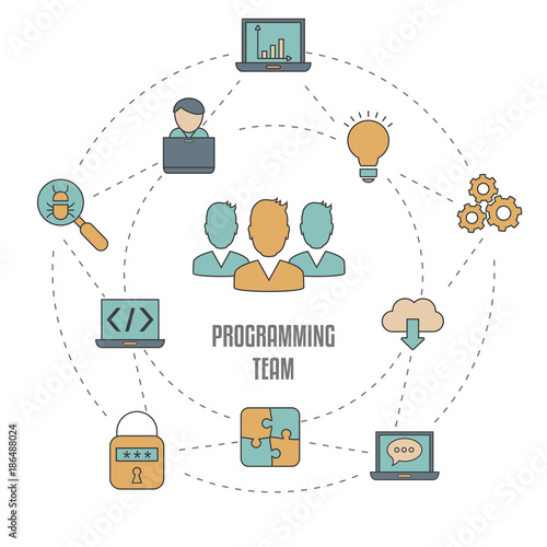 Teamwork concept with people