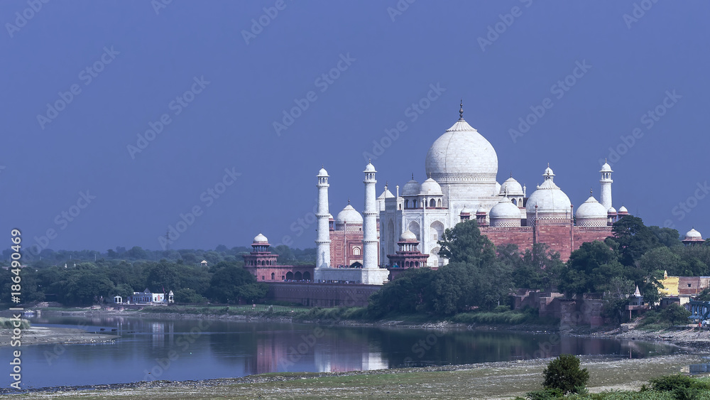 View of Taj Mahal from Agra Fort, Agra, Uttar Pradesh, India