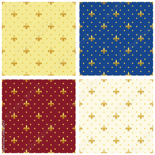Cute seamless Fleur de Lis pattern