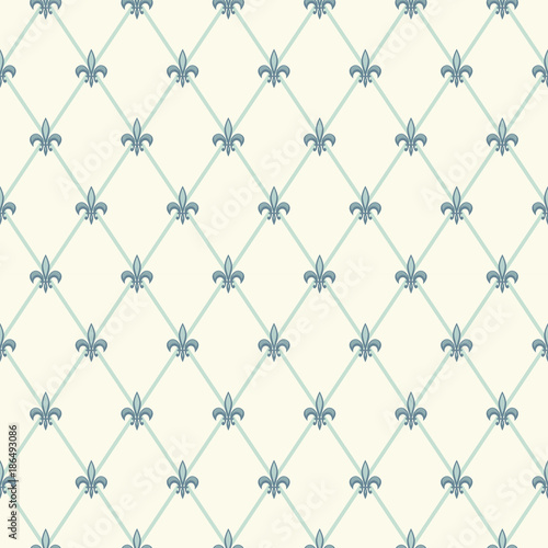 Cute seamless Fleur de Lis pattern