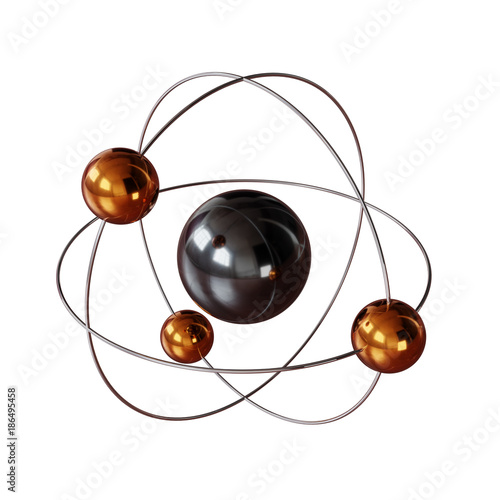 Abstract chemistry background with molecules. 3d illustration of chemical elements