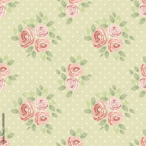 Cute vintage seamless shabby chic floral patterns for your decoration