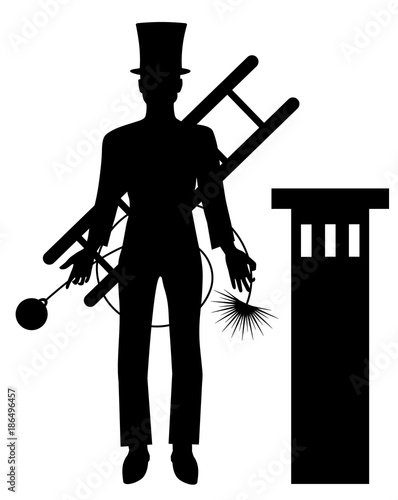 chimney sweeper symbol vector eps 10