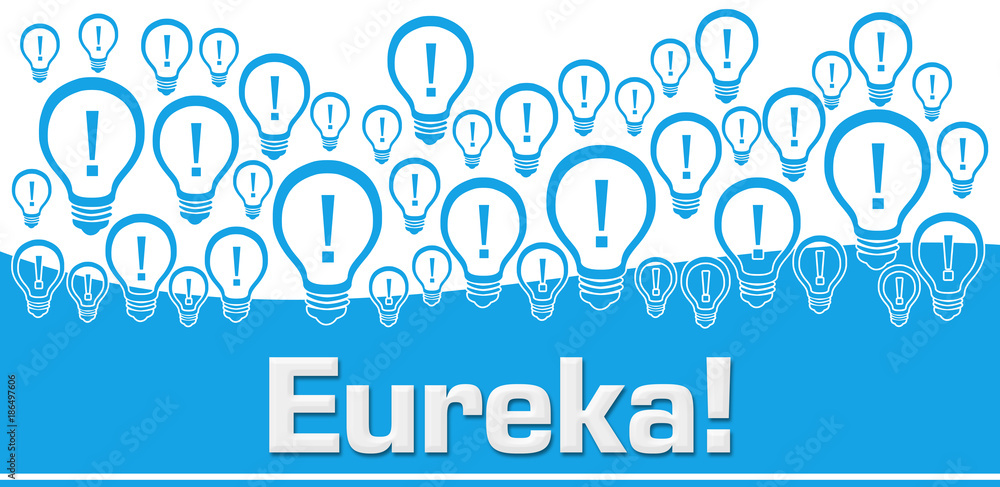 Eureka Blue Background Bulbs On Top Eureka Blue Background Bulbs On Top