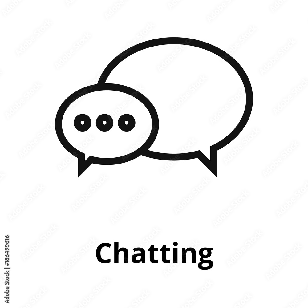 Chatting line icon Chatting line icon