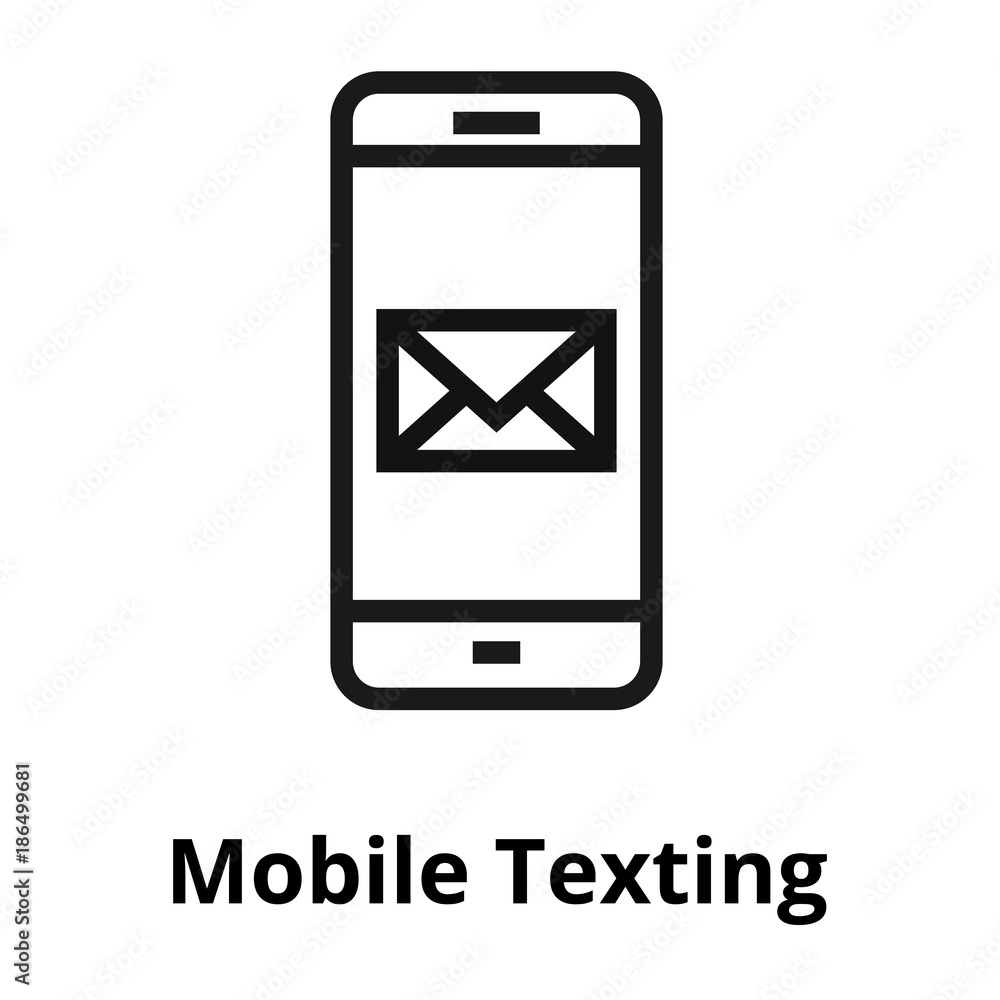 Mobile message line icon Mobile message line icon