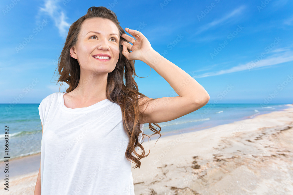 Beautiful woman smiling