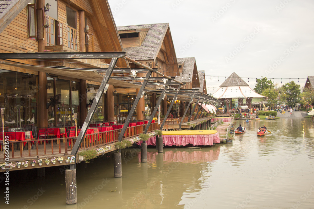 Pattaya, Thailand - October 21, 2017: Pattaya Floating Market