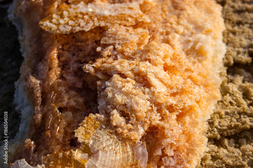 closeup of the Dead sea in Israel