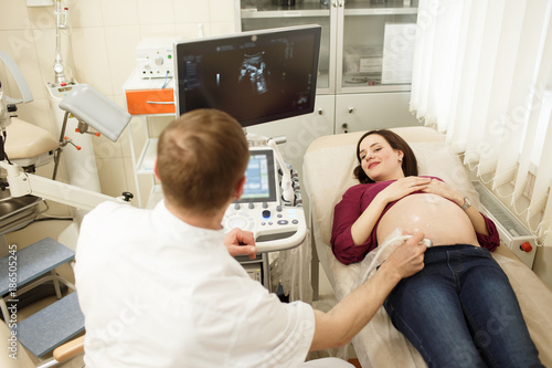 Doctor s appointment with ultrasound diagnostics
