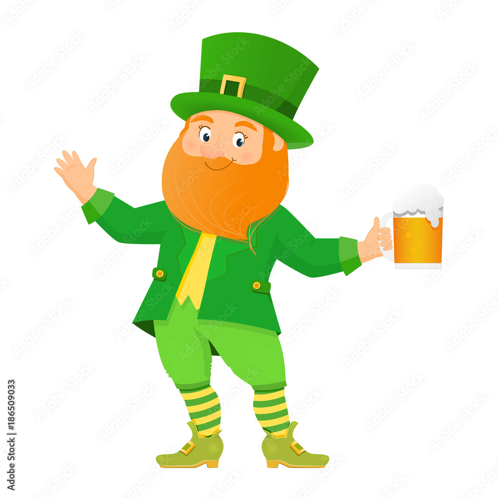 Leprechaun with beer Leprechaun with beer