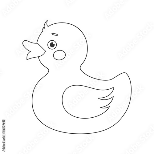 Duck toy for coloring book.
