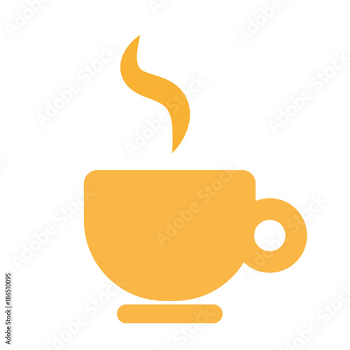 Abstract design of tea coffee cup and aroma