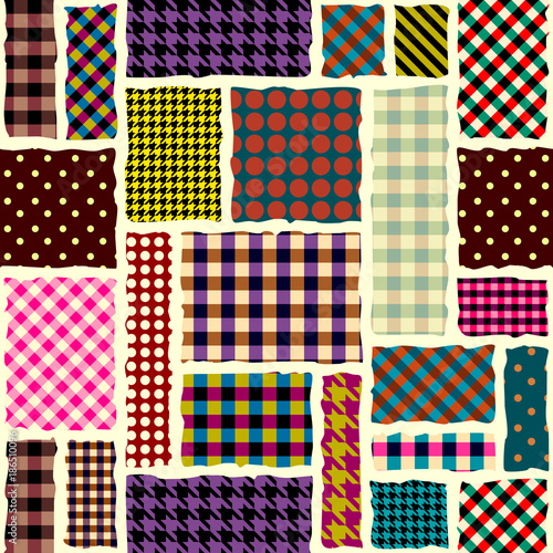 Seamless background pattern. Geometric patchwork pattern of a rectangles.