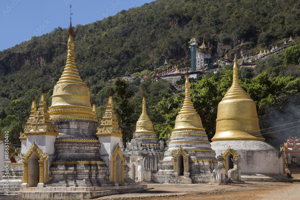 Naklejka premium Pindaya Temple - Pindaya - Myanmar