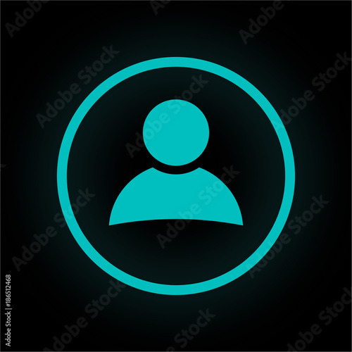 Neon Button rund - Mitglied