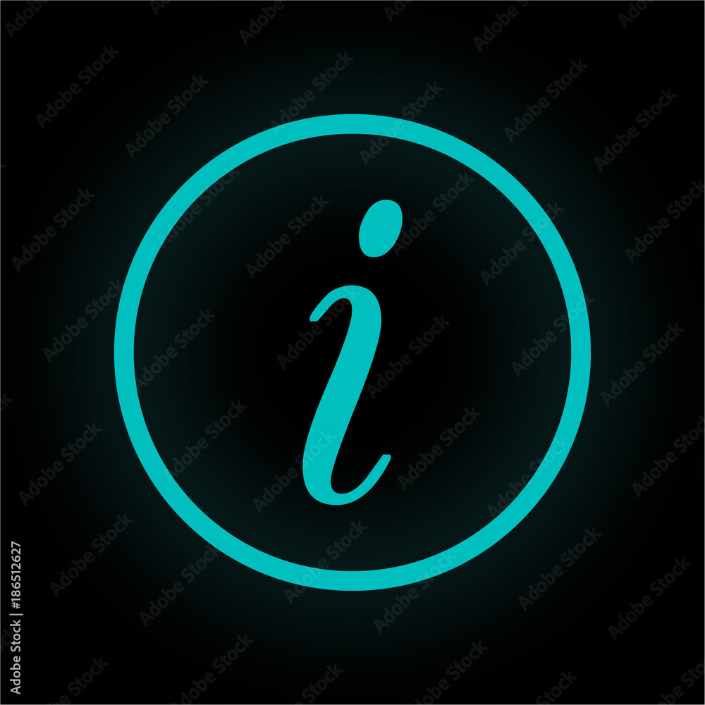 Neon Button rund - FAQ-Symbol Neon Button rund - FAQ-Symbol