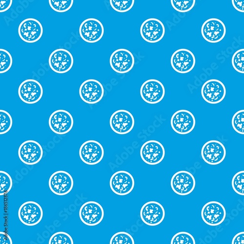 Asian hot dish pattern seamless blue