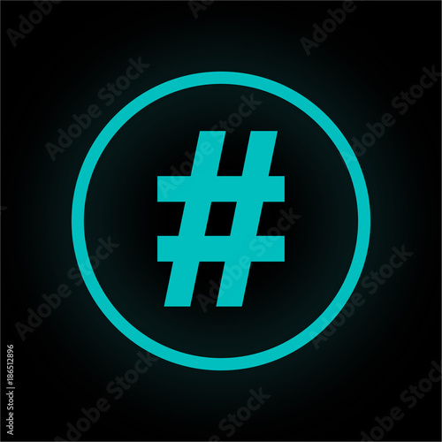 Neon Button rund - Raute