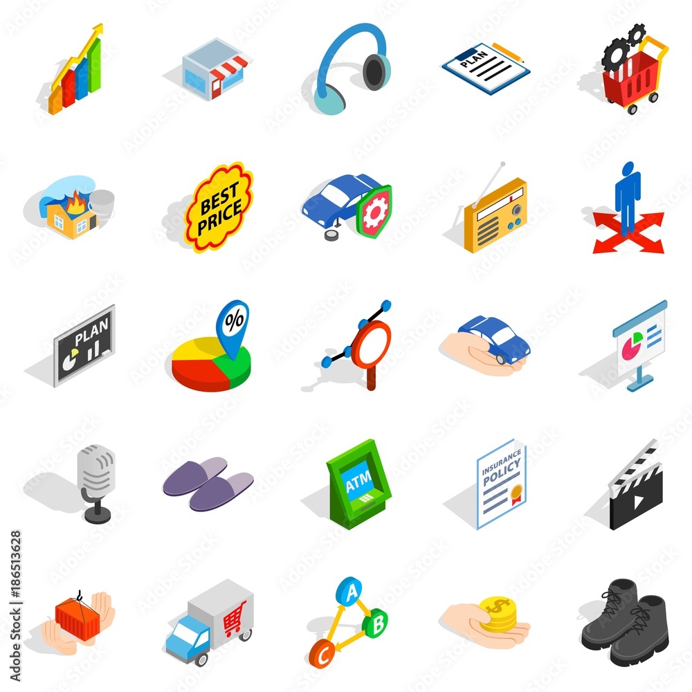 Audience icons set, isometric style Audience icons set, isometric style