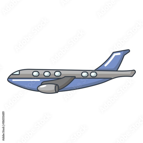 Passenger airplane icon, cartoon style