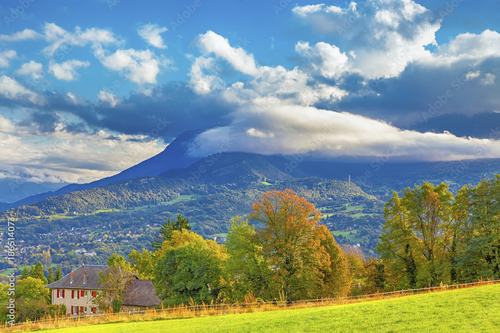 Obraz premium mountain in the clouds