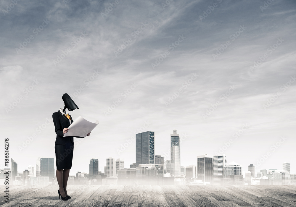 Concept of security and privacy protection with camera headed wo