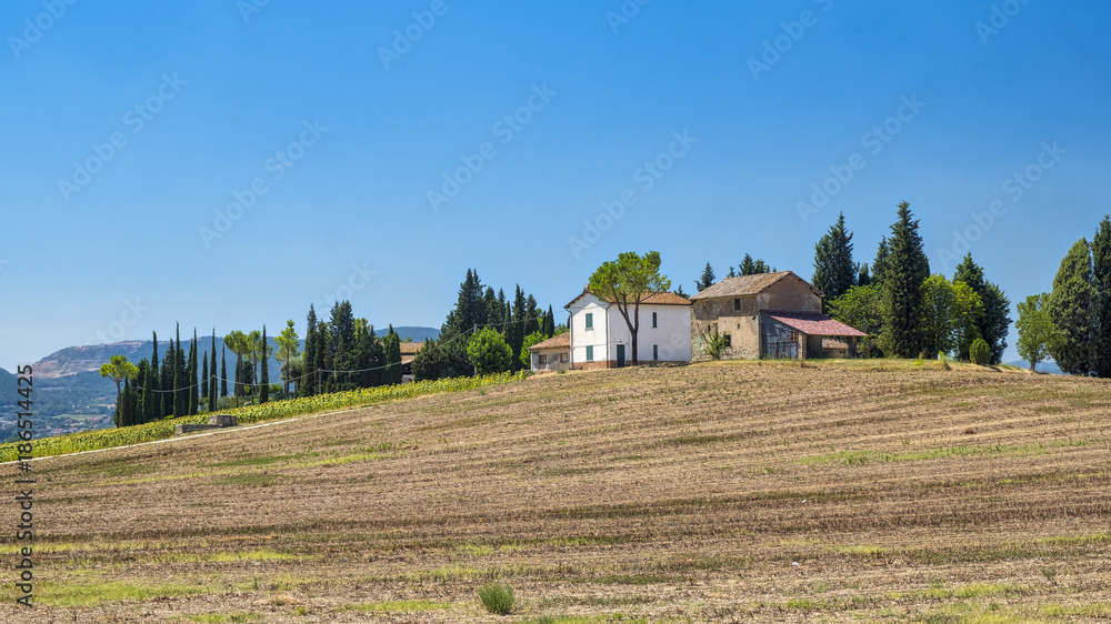 Typical farm in Umbria (Italy) at summer Typical farm in Umbria (Italy) at summer