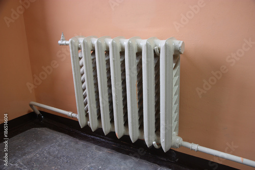 Heating radiator in a room.