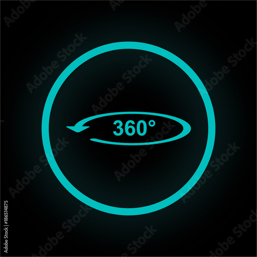 Neon Button rund - Panorama