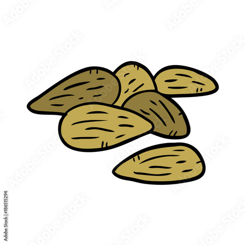 cartoon almonds